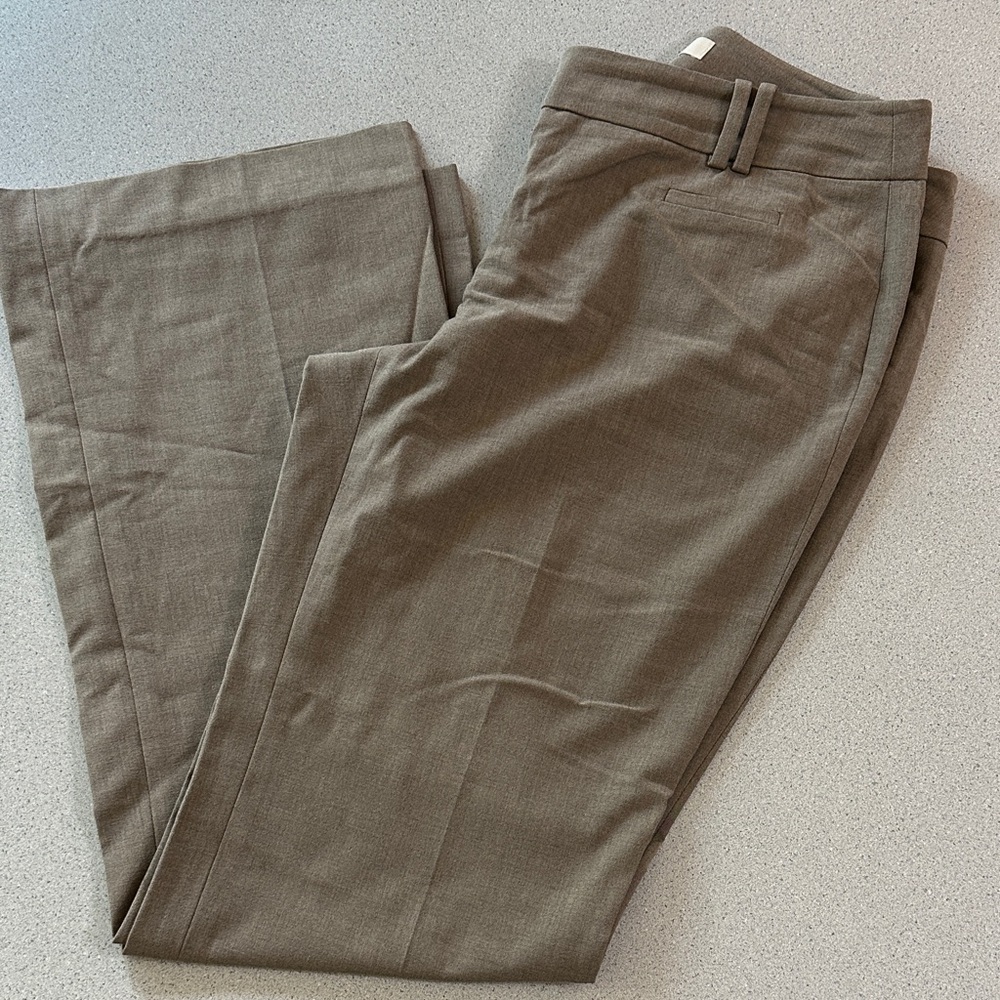 LOFT Women's Light Brown Heather Trousers